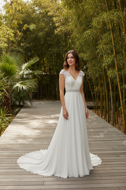 Vestido novia deck bambú